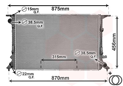 Van Wezel Kühler, Motorkühlung [Hersteller-Nr. 03002290] für Audi von VAN WEZEL