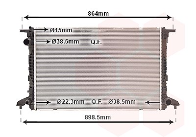 Van Wezel Kühler, Motorkühlung [Hersteller-Nr. 03002412] für Audi von VAN WEZEL