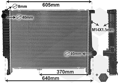 Van Wezel Kühler, Motorkühlung [Hersteller-Nr. 06002167] für BMW von VAN WEZEL