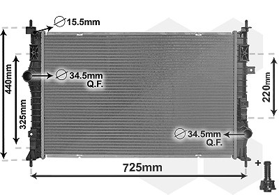 Van Wezel Kühler, Motorkühlung [Hersteller-Nr. 09012710] für Opel, Peugeot, Ds, Citroën von VAN WEZEL