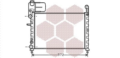 Van Wezel Kühler, Motorkühlung [Hersteller-Nr. 17002101] für Fiat, Lancia von VAN WEZEL