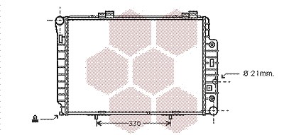 Van Wezel Kühler, Motorkühlung [Hersteller-Nr. 30002147] für Mercedes-Benz von VAN WEZEL