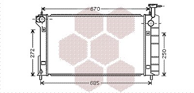 Van Wezel Kühler, Motorkühlung [Hersteller-Nr. 53002335] für Toyota von VAN WEZEL