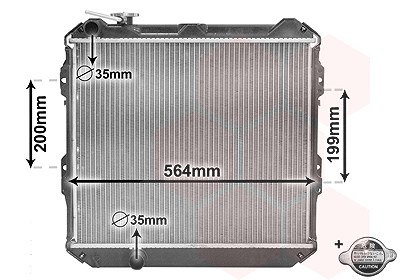 Van Wezel Kühler, Motorkühlung [Hersteller-Nr. 58002088] für Toyota, VW von VAN WEZEL