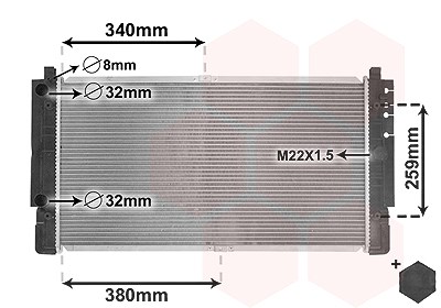 Van Wezel Kühler 720x415 mm [Hersteller-Nr. 58002149] für VW von VAN WEZEL