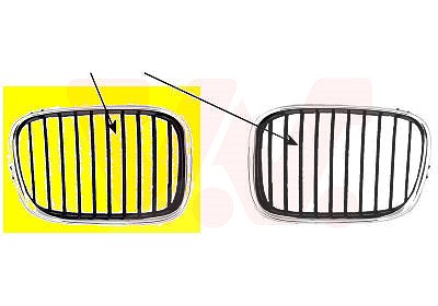 Van Wezel Kühlergitter, aussen, -00 [Hersteller-Nr. 0639512] für BMW von VAN WEZEL