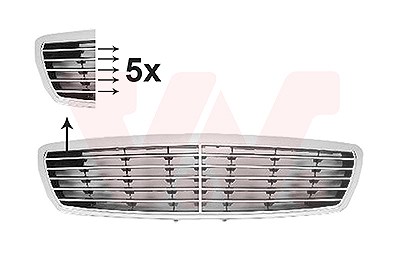 Van Wezel Kühlergitter komplett [Hersteller-Nr. 3041514] für Mercedes-Benz von VAN WEZEL