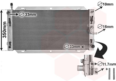 Van Wezel Kühlmodul [Hersteller-Nr. 1800M388] für Ford von VAN WEZEL