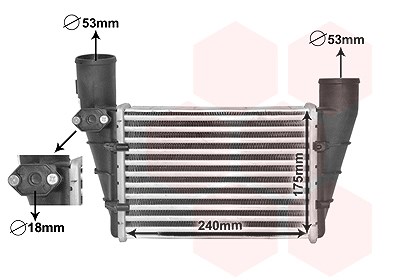 Van Wezel Ladeluftkühler [Hersteller-Nr. 03004112] für Audi, VW von VAN WEZEL