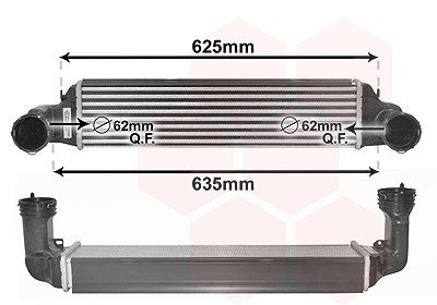 Van Wezel Ladeluftkühler [Hersteller-Nr. 06004280] für BMW von VAN WEZEL