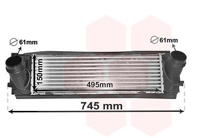 Van Wezel Ladeluftkühler [Hersteller-Nr. 06004468] für BMW von VAN WEZEL