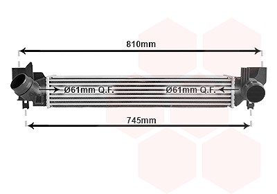 Van Wezel Ladeluftkühler [Hersteller-Nr. 06014701] für BMW, Mini von VAN WEZEL