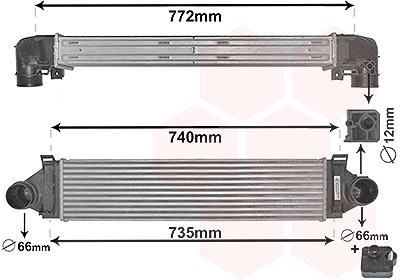 Van Wezel Ladeluftkühler [Hersteller-Nr. 18004481] für Land Rover, Ford, Volvo von VAN WEZEL