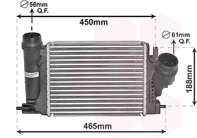 Van Wezel Ladeluftkühler [Hersteller-Nr. 33014701] für Nissan von VAN WEZEL