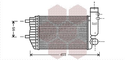 Van Wezel Ladeluftkühler [Hersteller-Nr. 40004183] für Citroën, Fiat, Peugeot von VAN WEZEL