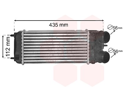 Van Wezel Ladeluftkühler [Hersteller-Nr. 40004353] für Citroën, Peugeot von VAN WEZEL