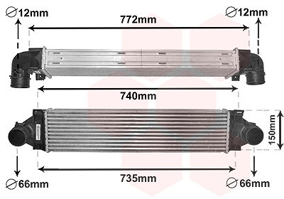 Van Wezel Ladeluftkühler [Hersteller-Nr. 59004173] für Volvo von VAN WEZEL