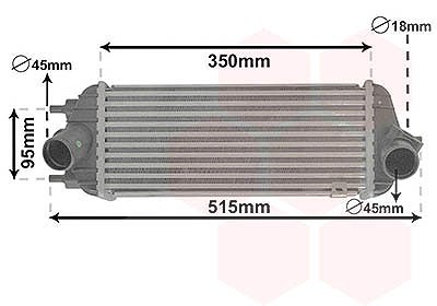 Van Wezel Ladeluftkühler [Hersteller-Nr. 83004281] für Kia von VAN WEZEL