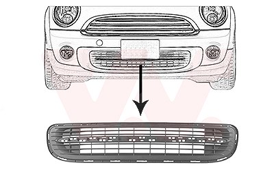 Van Wezel Lüftungsgitter, Stoßfänger [Hersteller-Nr. 0508590] für Mini von VAN WEZEL