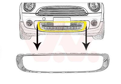 Van Wezel Lüftungsgitter, Stoßfänger [Hersteller-Nr. 0508596] für Mini von VAN WEZEL