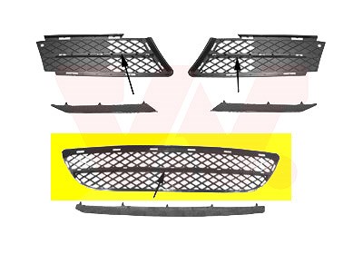 Van Wezel Lüftungsgitter, Stoßfänger [Hersteller-Nr. 0657599] für BMW von VAN WEZEL