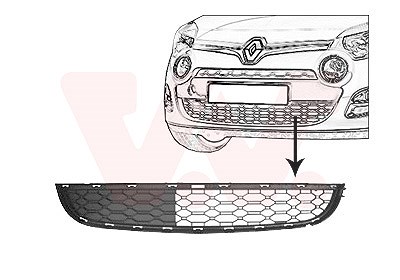 Van Wezel Lüftungsgitter, Stoßfänger [Hersteller-Nr. 4372590] für Renault von VAN WEZEL