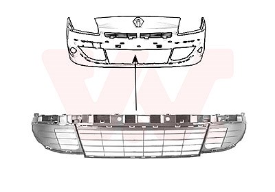 Van Wezel Lüftungsgitter, Stoßfänger [Hersteller-Nr. 4380590] für Renault von VAN WEZEL