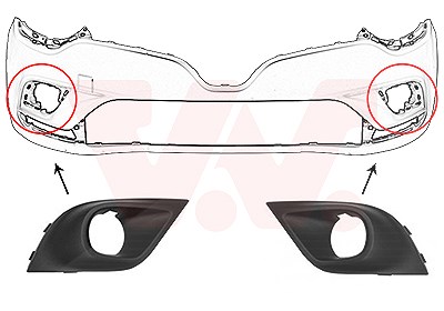 Van Wezel Lüftungsgitter, Stoßfänger [Hersteller-Nr. 4420598] für Renault von VAN WEZEL