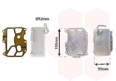 Van Wezel Ölkühler, Motoröl [Hersteller-Nr. 03012713] für Audi, VW von VAN WEZEL