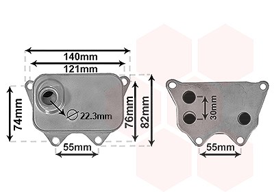 Van Wezel Ölkühler, Motoröl [Hersteller-Nr. 03013704] für Audi, Seat, VW, Skoda von VAN WEZEL