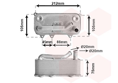 Van Wezel Ölkühler, Motoröl [Hersteller-Nr. 03013706] für Audi von VAN WEZEL