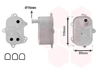 Van Wezel Ölkühler, Motoröl [Hersteller-Nr. 03013710] für Audi von VAN WEZEL