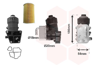 Van Wezel Ölkühler, Motoröl [Hersteller-Nr. 03013726] für Audi von VAN WEZEL