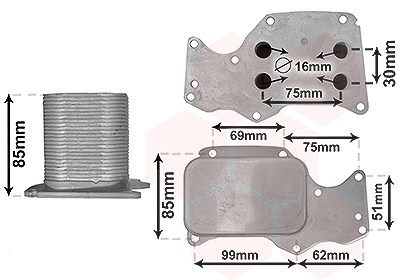 Van Wezel Ölkühler, Motoröl [Hersteller-Nr. 06013705] für BMW von VAN WEZEL