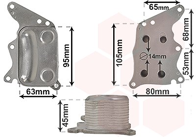 Van Wezel Ölkühler, Motoröl [Hersteller-Nr. 06013729] für Citroën, Ds, Mini, Opel, Peugeot von VAN WEZEL