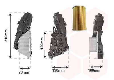 Van Wezel Ölkühler, Motoröl [Hersteller-Nr. 06013767] für BMW, Mini von VAN WEZEL