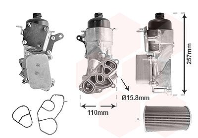 Van Wezel Ölkühler, Motoröl [Hersteller-Nr. 09013729] für Citroën, Fiat, Ford, Mazda, Mini, Mitsubishi, Peugeot, Toyota von VAN WEZEL