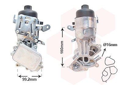 Van Wezel Ölkühler, Motoröl [Hersteller-Nr. 09013730] für Citroën, Ds, Opel, Peugeot, Toyota von VAN WEZEL