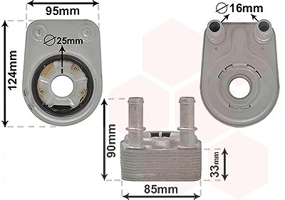 Van Wezel Ölkühler, Motoröl [Hersteller-Nr. 17003460] für Fiat von VAN WEZEL