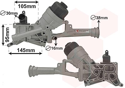 Van Wezel Ölkühler, Motoröl [Hersteller-Nr. 17013101] für Alfa Romeo, Fiat, Lancia, Opel von VAN WEZEL