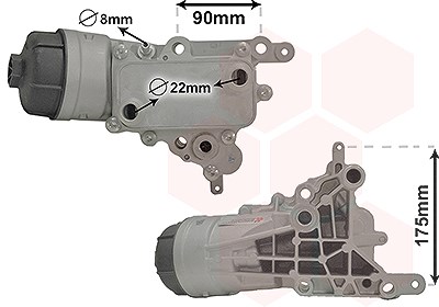 Van Wezel Ölkühler, Motoröl [Hersteller-Nr. 17013102] für Alfa Romeo, Fiat, Jeep von VAN WEZEL