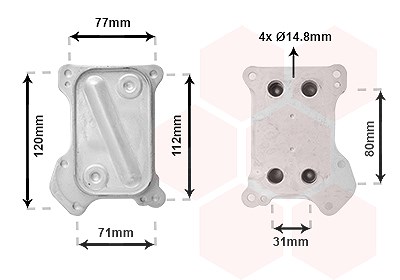 Van Wezel Ölkühler, Motoröl [Hersteller-Nr. 17013702] für Fiat, Ford, Lancia, Opel von VAN WEZEL