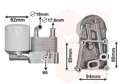 Van Wezel Ölkühler, Motoröl [Hersteller-Nr. 18003598] für Ford von VAN WEZEL