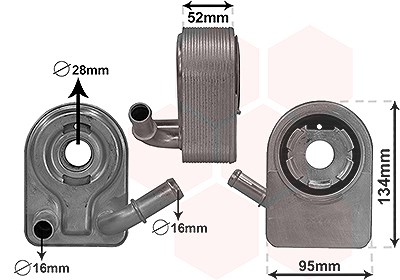 Van Wezel Ölkühler, Motoröl [Hersteller-Nr. 18013700] für Ford von VAN WEZEL