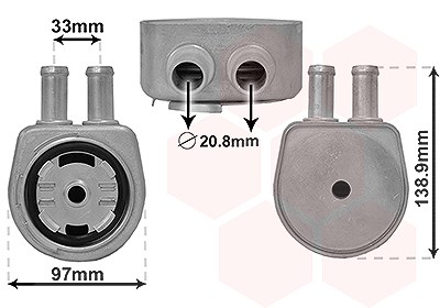 Van Wezel Ölkühler, Motoröl [Hersteller-Nr. 18013708] für Ford von VAN WEZEL