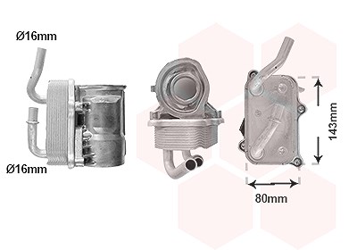 Van Wezel Ölkühler, Motoröl [Hersteller-Nr. 30013725] für Mercedes-Benz von VAN WEZEL