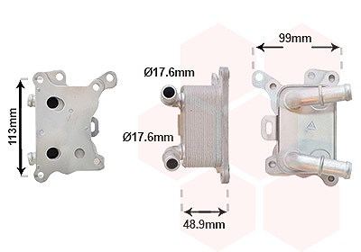 Van Wezel Ölkühler, Motoröl [Hersteller-Nr. 33013702] für Dacia, Mercedes-Benz, Nissan, Renault von VAN WEZEL