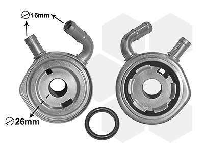 Van Wezel Ölkühler, Motoröl [Hersteller-Nr. 43003611] für Dacia, Renault von VAN WEZEL