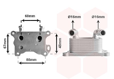 Van Wezel Ölkühler, Motoröl [Hersteller-Nr. 43013702] für Dacia, Mercedes-Benz, Nissan, Renault, Smart von VAN WEZEL