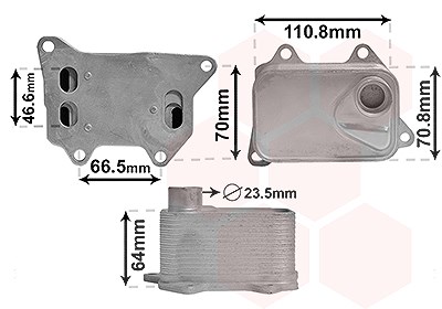 Van Wezel Ölkühler, Motoröl [Hersteller-Nr. 58013704] für Audi, Cupra, Seat, Skoda, VW von VAN WEZEL